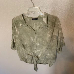 Green Tie Dye Top